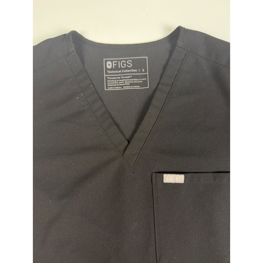 FIGS Technical Collection Scrub Tops Bundle 5 Pack V-Neck Small Black White Tan - Picture 3 of 16